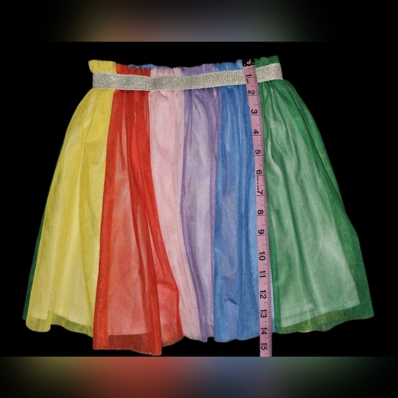 Hanna Andersson Girls Rainbow Tulle Tutu Colorful Layered Party Skirt Sz 6-7 - Picture 5 of 11